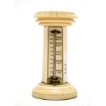 A late 19th Century ivory desk thermometer