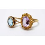 Two gemstone set rings