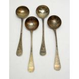 A set of four Indian table spoons,