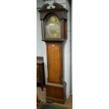 Thirty-hour oak longcase clock.