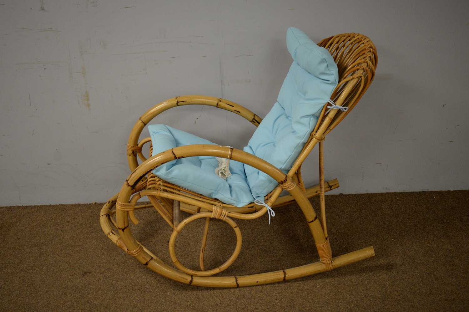 An Italian mid 20th Century bamboo rocking chair - Image 2 of 4