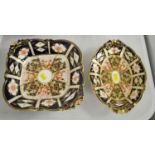 Two Royal Crown Derby dishes.