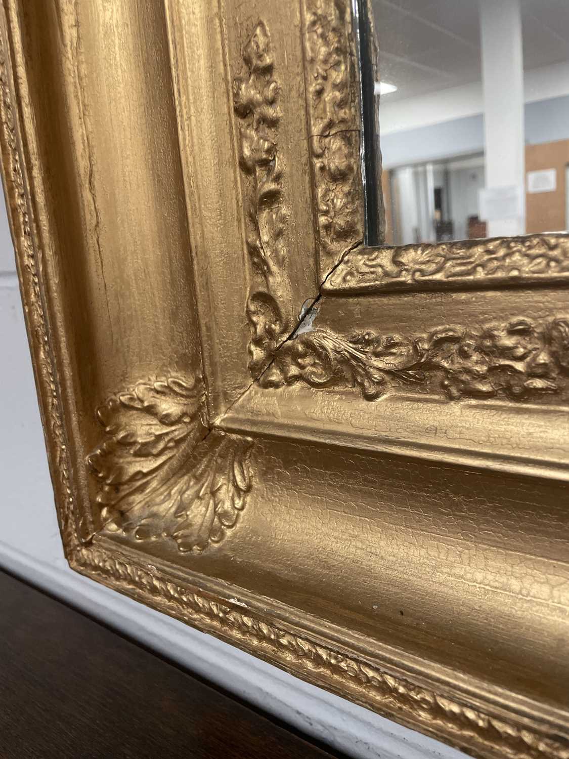 Early 20th C gilt wood framed wall mirror. - Image 2 of 5