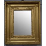 Early 20th C gilt wood framed wall mirror.