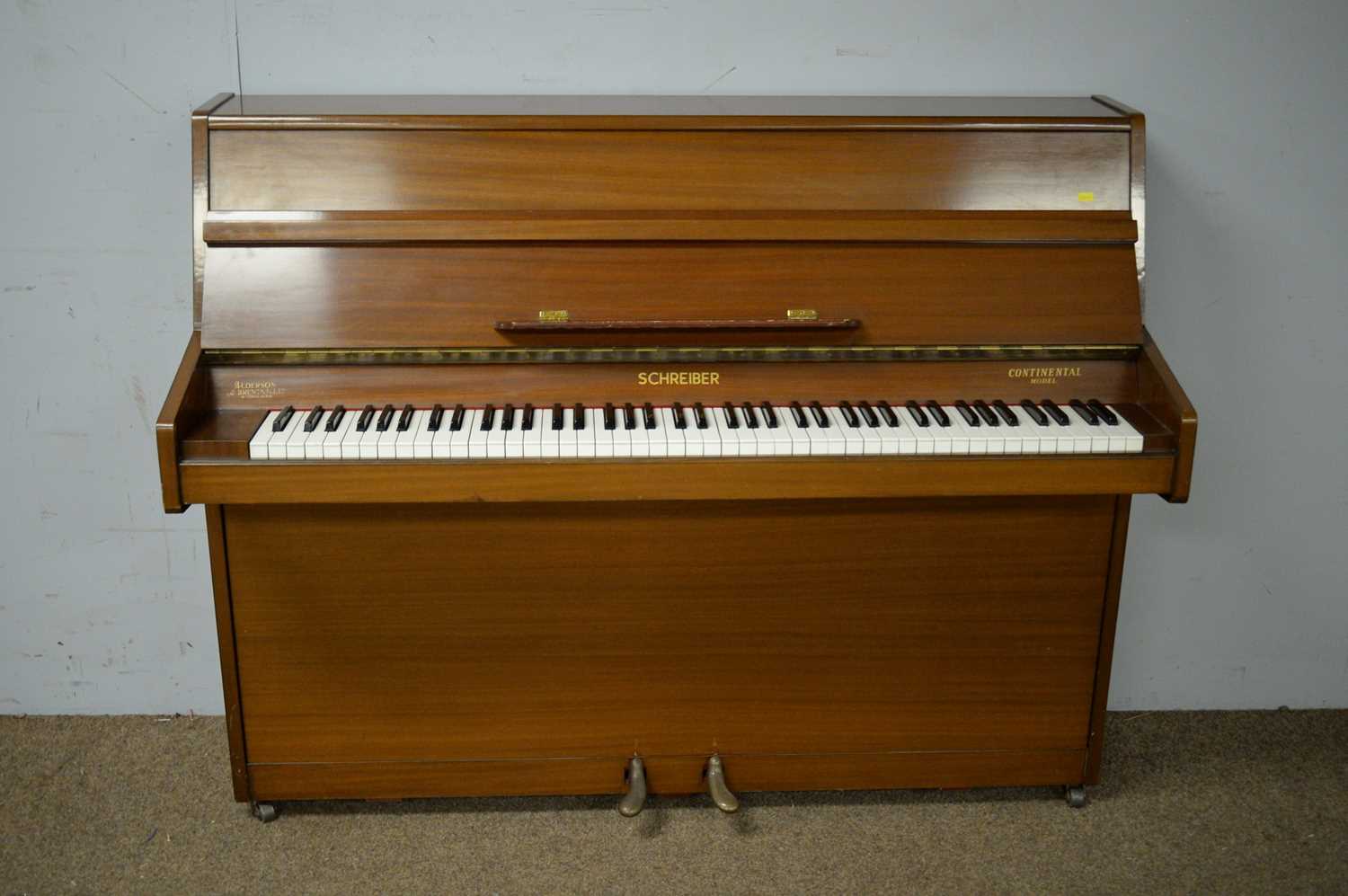 A Schreiber ‘Continental Model’ upright piano - Image 3 of 6