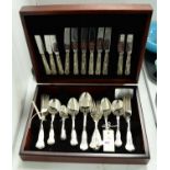 An Arthur Price of England canteen of silver-plated cutlery.
