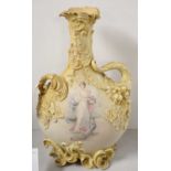 A Doulton twin handled vase.