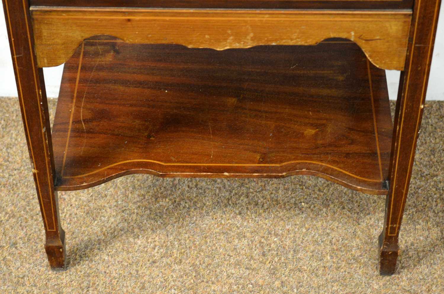 An Edwardian mahogany and satinwood banded music cabinet - Image 5 of 5