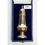 A silver caster, by Laurence R Watson & Co,