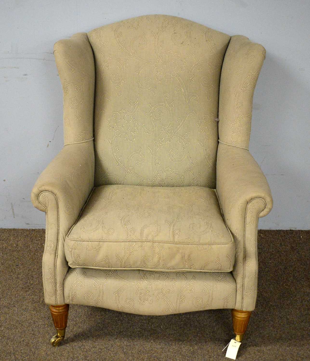 A modern wingback armchair - Image 2 of 3