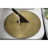A 19th C patinated bronze sundial.