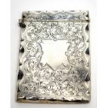 A silver card case, by William Neale,