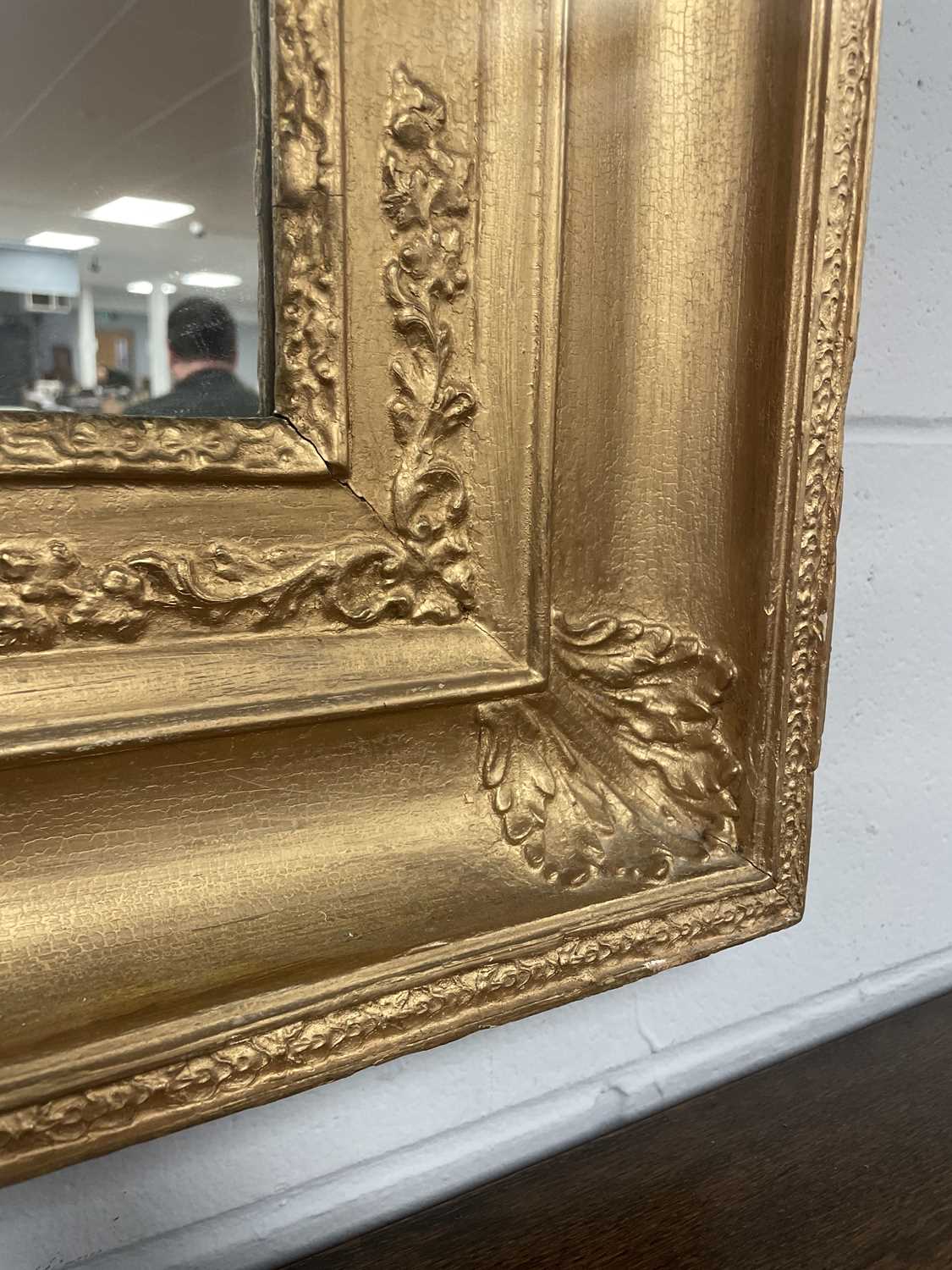 Early 20th C gilt wood framed wall mirror. - Image 3 of 5