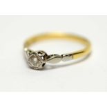 A single stone diamond ring,