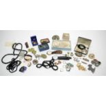 Assorted costume jewellery and watches