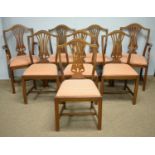 Set of eight Georgian-style mahogany dining chairs.