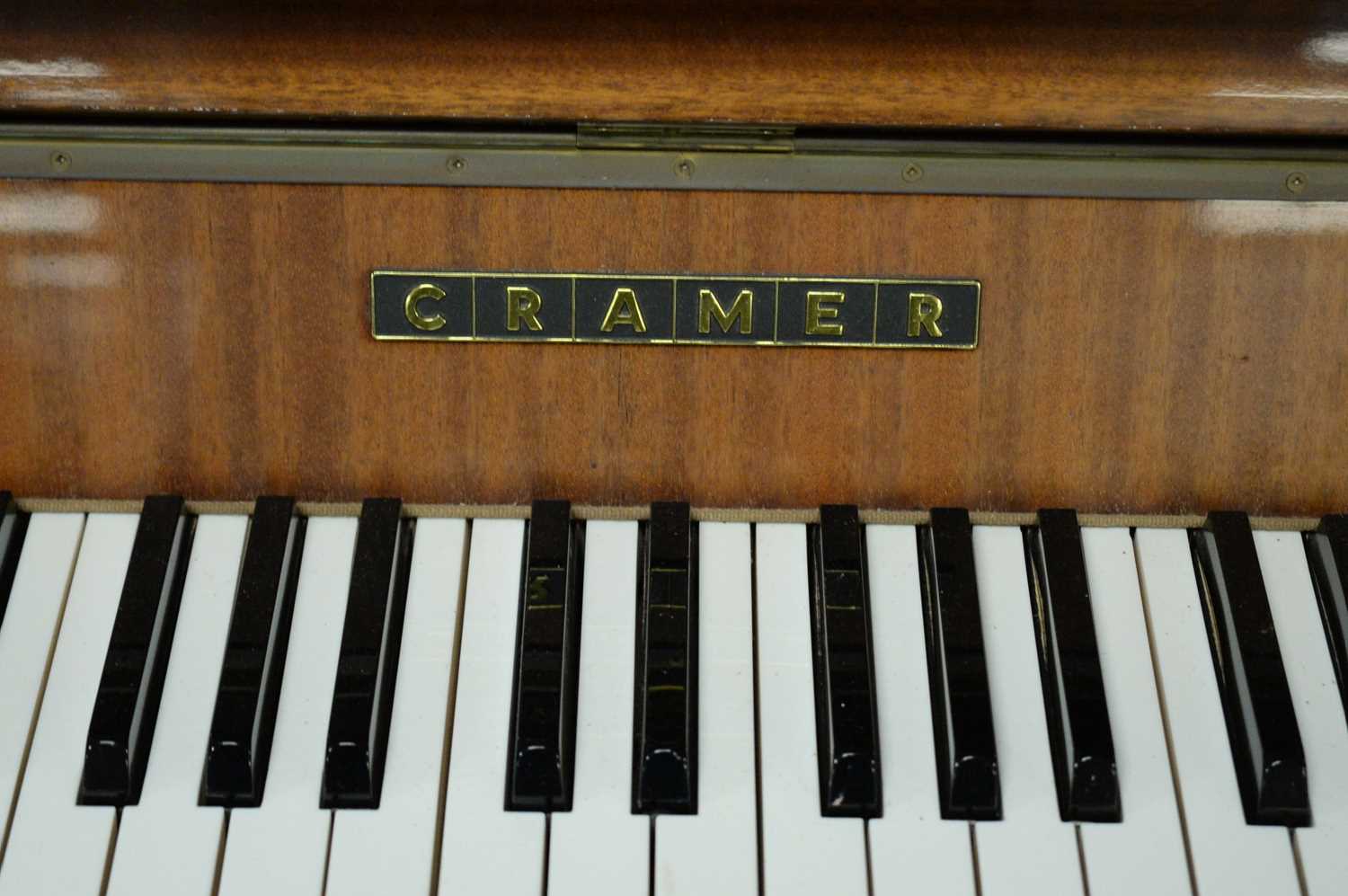 Mahogany-cased upright overstrung piano. - Image 2 of 4