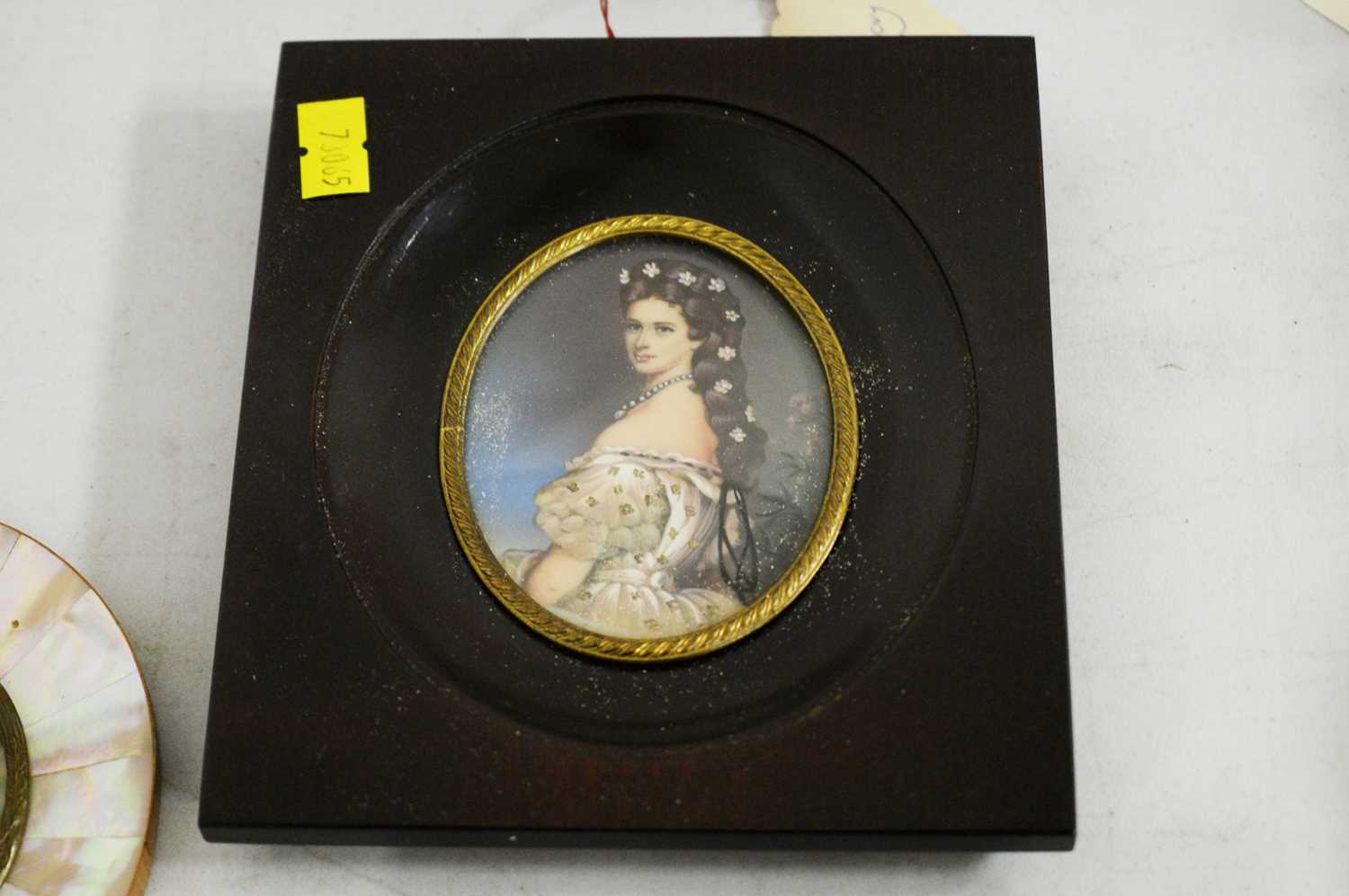 A collection of 20th Century portrait miniatures of ladies. - Image 2 of 4