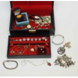 A selection of silver and other jewellery,