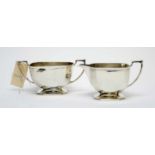 A silver jug and sugar bowl, by Reid & Sons,