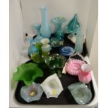 A selection of Art glassware