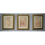 A set of three prints of putti.