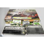 A selection of Scalextric model racing items; and other model vehicles.