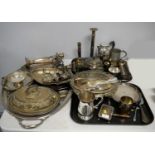 A selection of silver-plated ware.