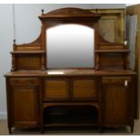 Late Victorian mahogany mirror-back sideboard.