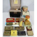 A selection of collectable tins, various.