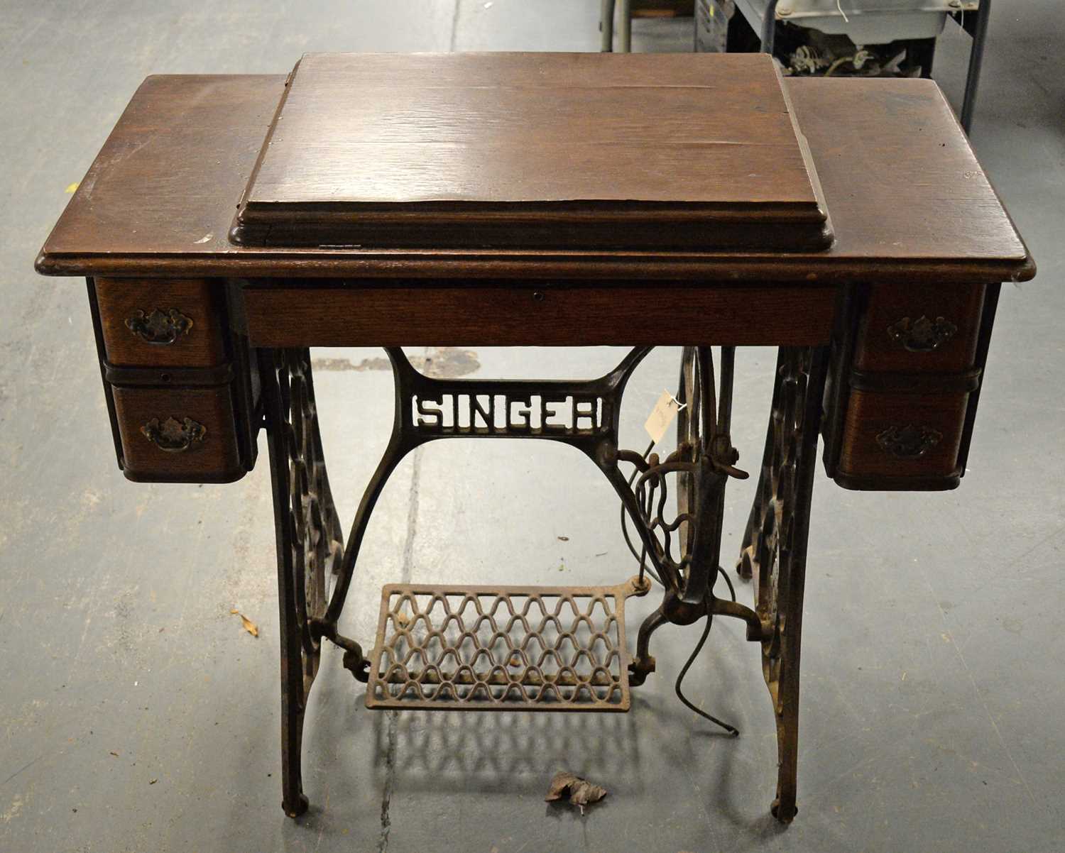 Singer treadle sewing machine.