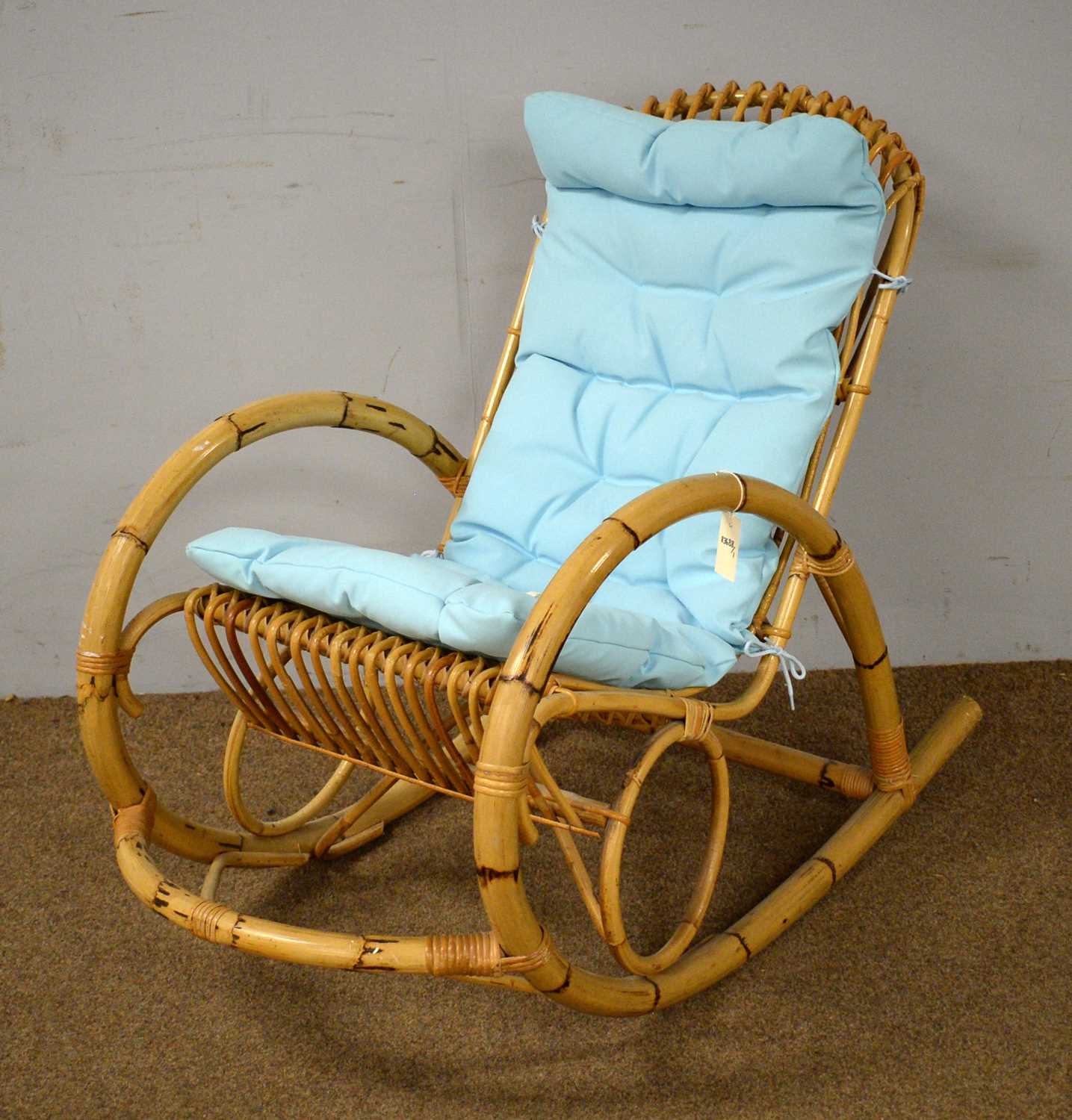 An Italian mid 20th Century bamboo rocking chair