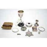 A selection of silver items.