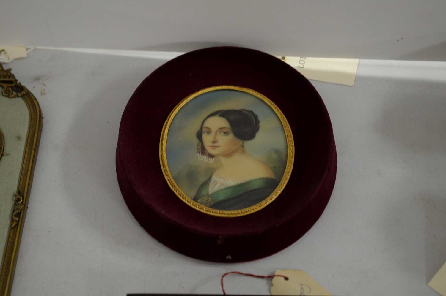 A collection of 20th Century portrait miniatures of ladies. - Image 3 of 4
