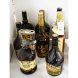 A selection of Irish Cream Liqueurs and other spirits.