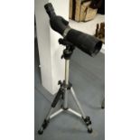 An Opticron GS 815 GA spotting scope on stand.