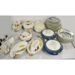 Royal Worcester 'Evesham' pattern oven-to-table and other dinnerware. / A selection of ceramics.