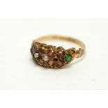 A Victorian 12ct gold ring,