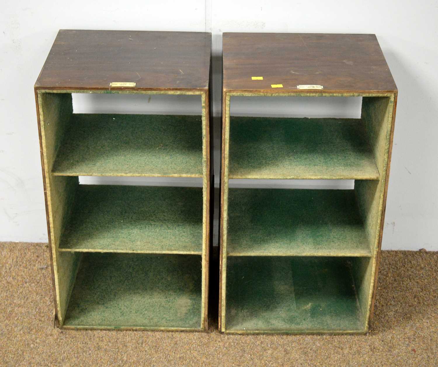 A pair of early 20th Century rosewood record cabinets