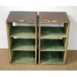 A pair of early 20th Century rosewood record cabinets