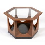 Victor B. Wilkins for G plan: a teak hexagonal coffee table