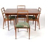 R.H. McIntosh of Kirkaldy: a dining table and four 'Dunvegan' dining chairs.