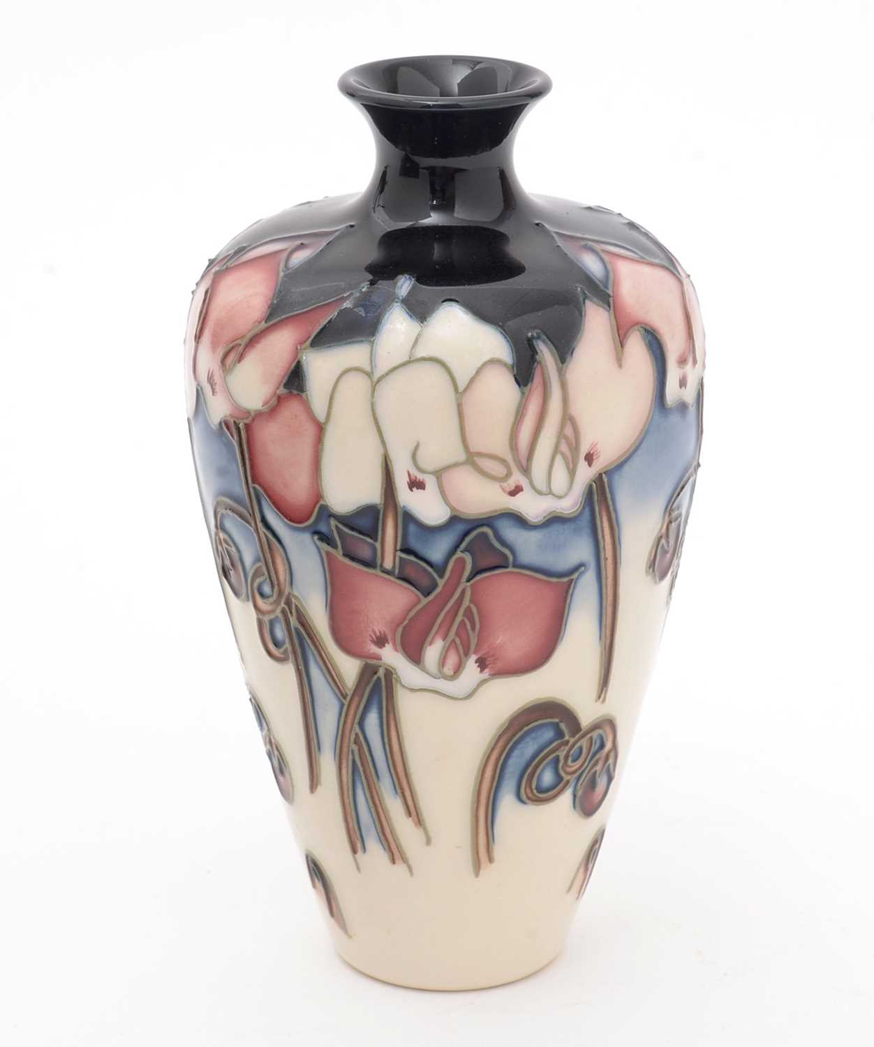 Moorcroft Cyclamen pattern vase