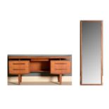 G-Plan: a teak dressing table, and matching wall mirror (converted).