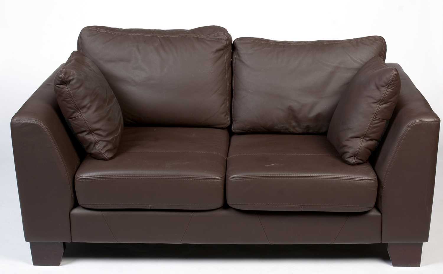Siren Furniture Limited: A Toledo chocolate leather two seater sofa