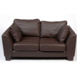 Siren Furniture Limited: A Toledo chocolate leather two seater sofa