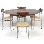 John and Sylvia Reid for Stag: a rare early 1960's 'S' range dining table and four chairs.