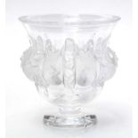 Modern Lalique campana vase