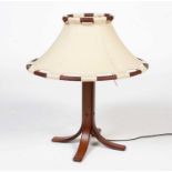 Atelja Lyktan 'Anna' bentwood table lamp with linen lampshade