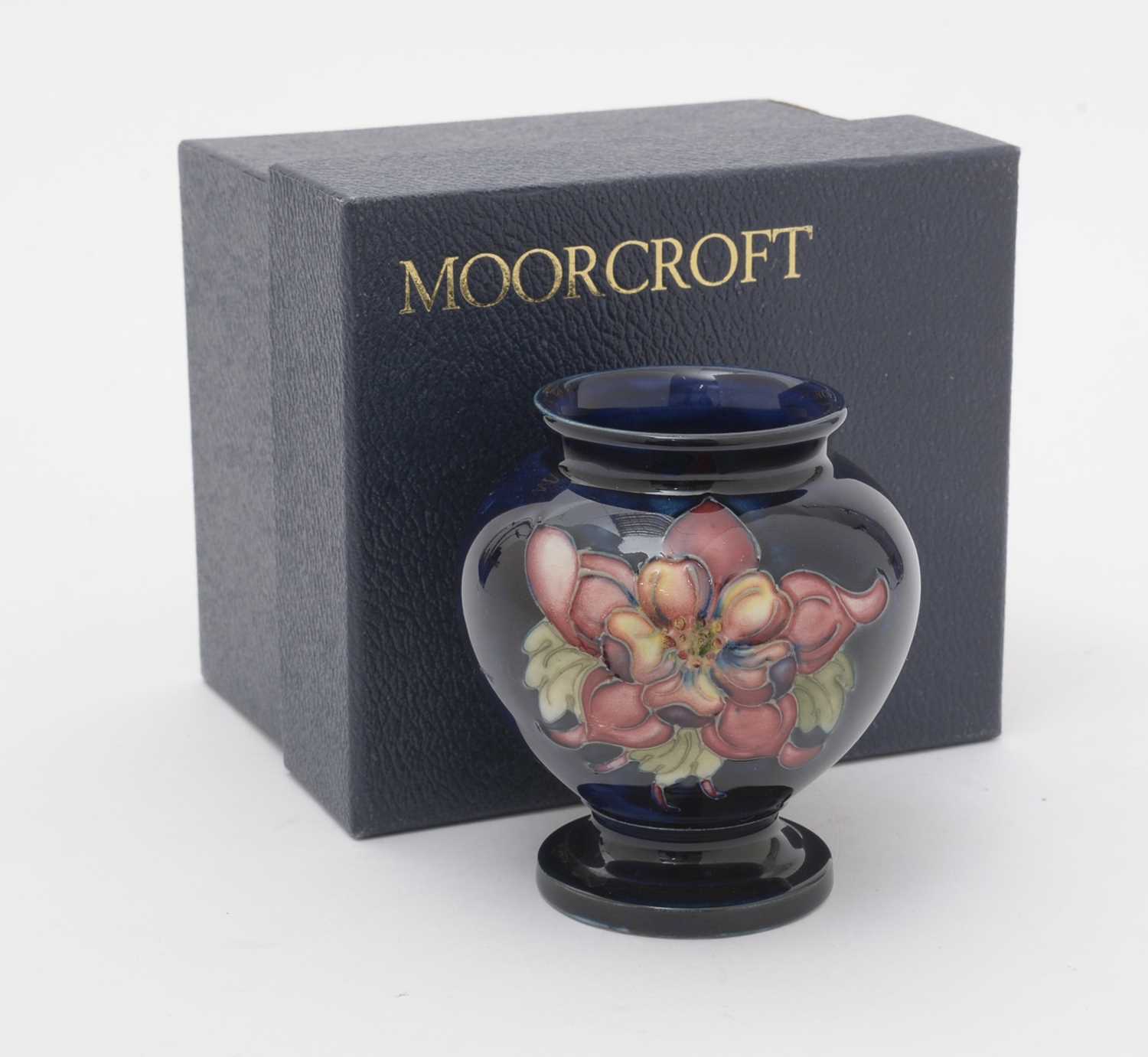 Moorcroft Columbine vase, boxed - Image 5 of 5